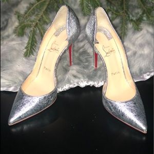 Christian Louboutin Iriza Silver 100 Heel